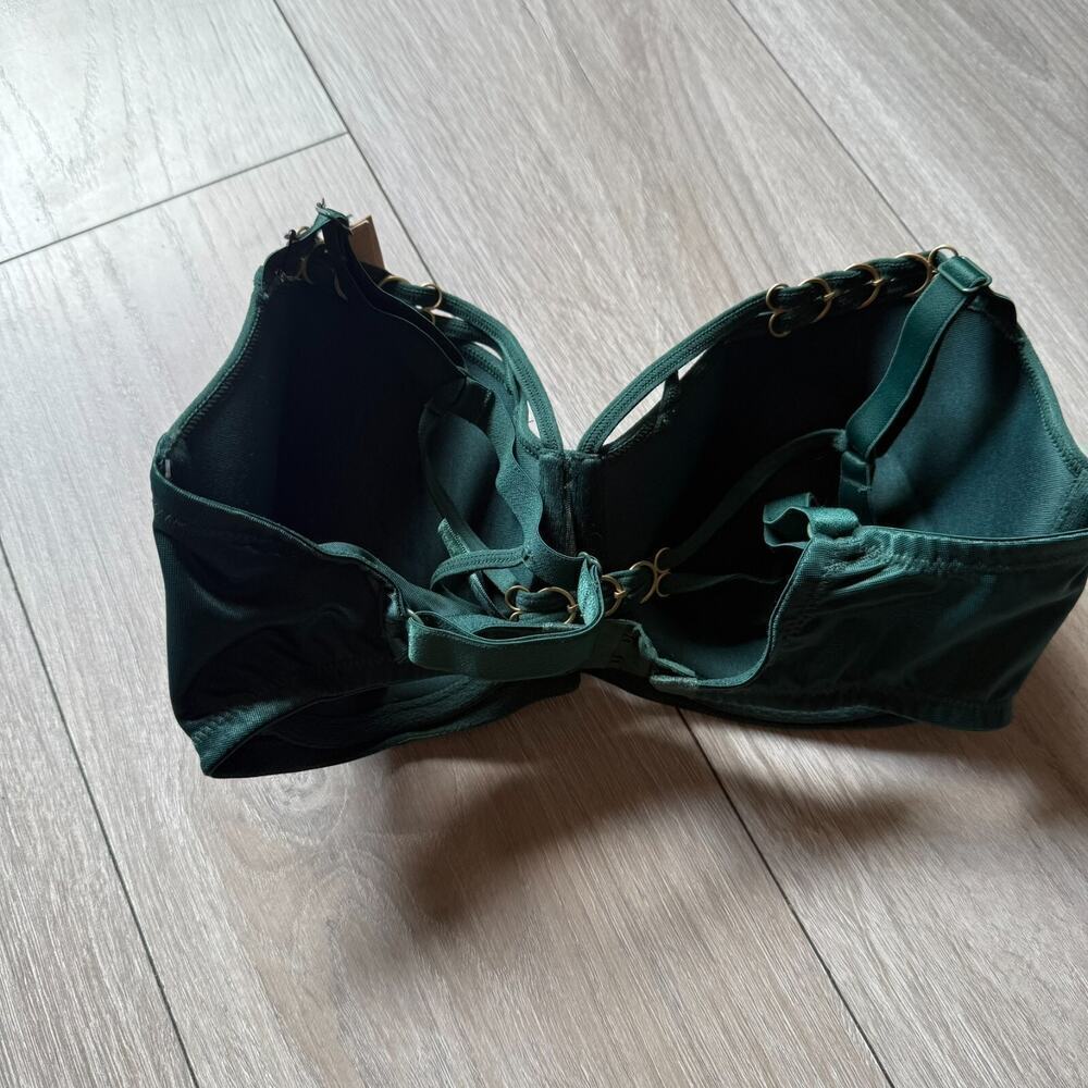 Marlies Dekkers Balcony Bra sps Padded Push up in GREEN 32F NWT the Muse - Picture 5 of 13
